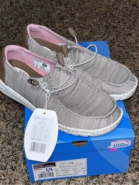 Hey Dude Walnut Knit Slip-On Athletic Shoes with Pink Lining